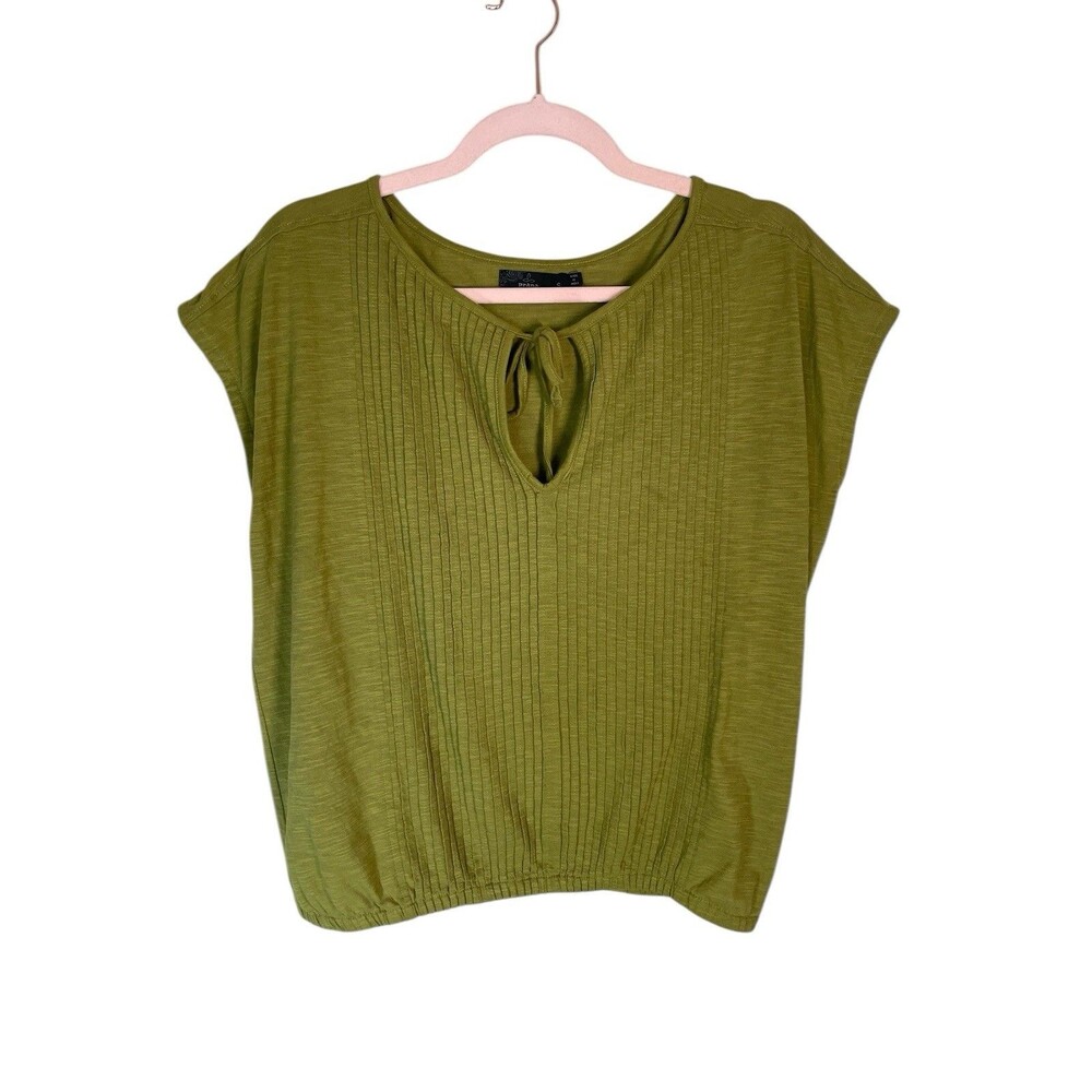 PrAna Ocupas‎ Popover Sweet Grass Womens Casual Top Pleated Size Small